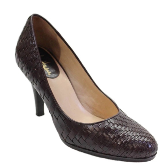 Cole Haan black woven heels - Picture 2 of 15